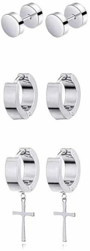 Mens Earrings Stainless Steel, Copper, Brass, Alloy Hoop Earring, Stud Earring, Huggie Earring, Plug Earring, Cuff Earring, Tunnel Earring, Earring Set, Magnetic Earring Metal Hoop Earring, Huggie Earring, Stud Earring