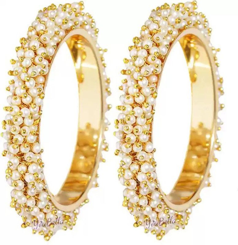 Metal Cubic Zirconia Bangle  (Pack of 2)