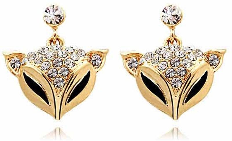 Golden Glory Cubic Zirconia Alloy Stud Earring