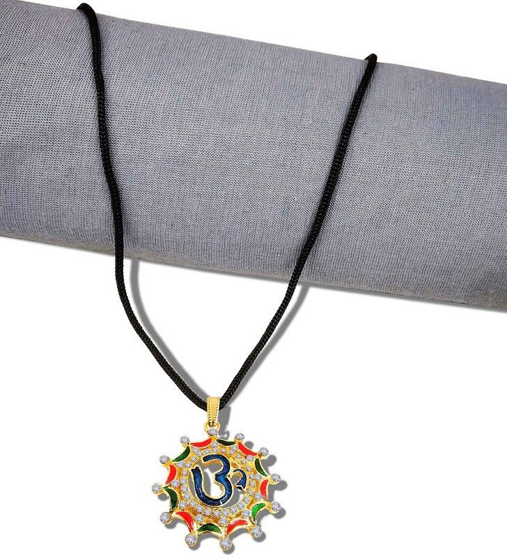 Om Chand Symbol Umbrella Design Shiva Mahadev Locket Pendant Necklace With Dori Stainless Steel Pendant