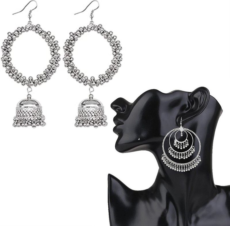 FEEL PRETTY Beauty Full Earring for girls and womans pairs of 2 Metal Tassel Earring, Jhumki Earring
