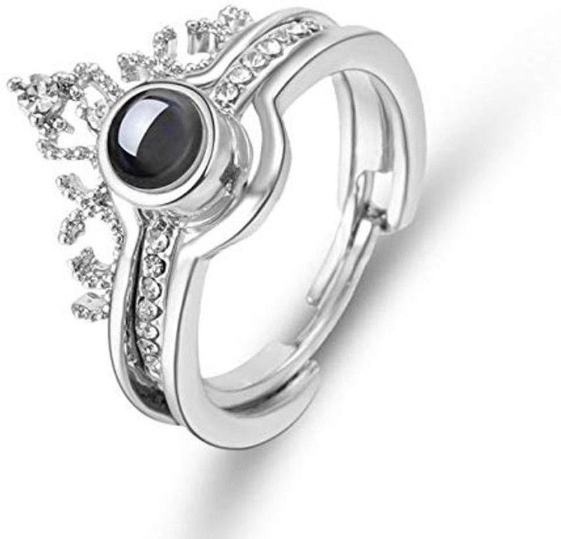 I Love You Ring in 100 Language Adjustable Stylish Rings for Girls Fancy Propose Metal Ring