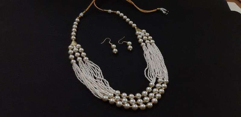 Dori Gold-plated White Jewel Set  (Pack of 1)