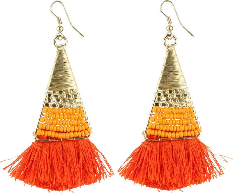 Andaaz Stylish tassel romantic fancy earrings for girls & women Beads Alloy, Metal Drops & Danglers