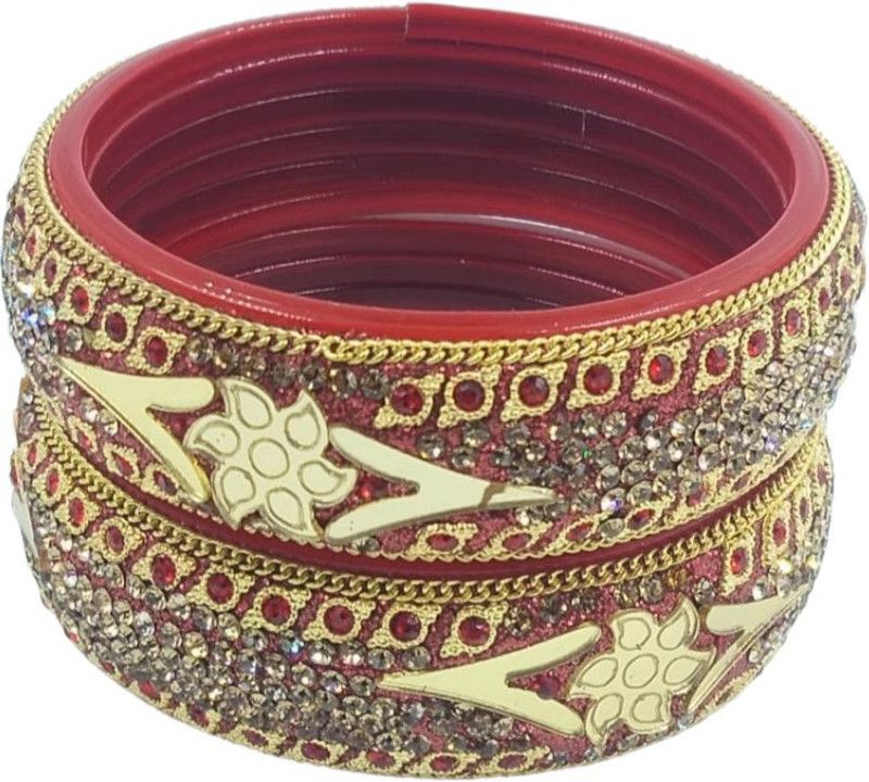 Metal Tanzanite Gold-plated Bangle Set  (Pack of 2)