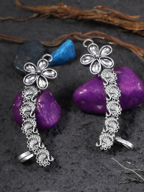 Women Silver-Plated Ear Cuff Earing Brass Stud Earring