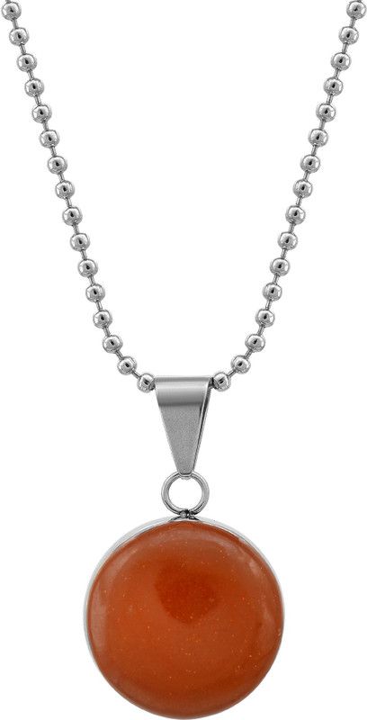 Stainless Steel Brown Onyx Fashion pendant Men Women Silver Onyx Brass Pendant