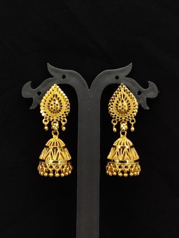 Gold Plated Fancy Jhumkhas Earings_05 For All Age Women And Girls.. Cubic Zirconia Alloy Jhumki Earring