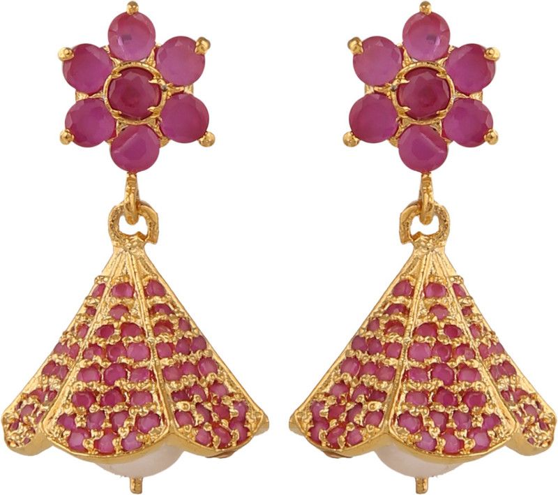 Style Diva Cubic Zirconia Alloy Jhumki Earring