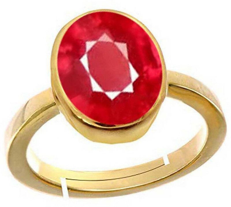Ruby (Manik) 5.25 Ratti or 5 Ct Panchdhatu (5 Metal) Women Adjustable Natural Stone Ring