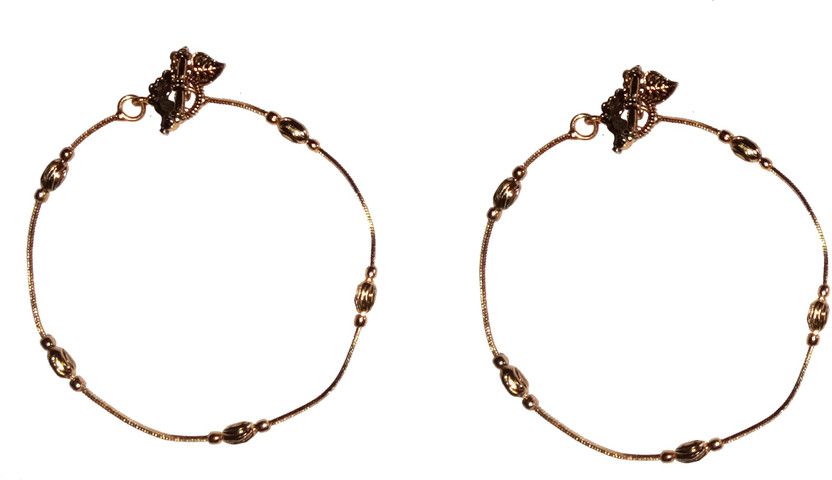 Shrungarika Latest Golden Festive wear Payals / Anklets for women Alloy Anklet