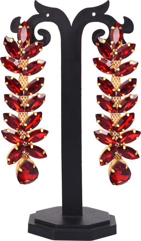 Korean Long Boho and Contemporary Designed Earrings for Women and Girls. Alloy, Metal, Glass, Stone Drops & Danglers