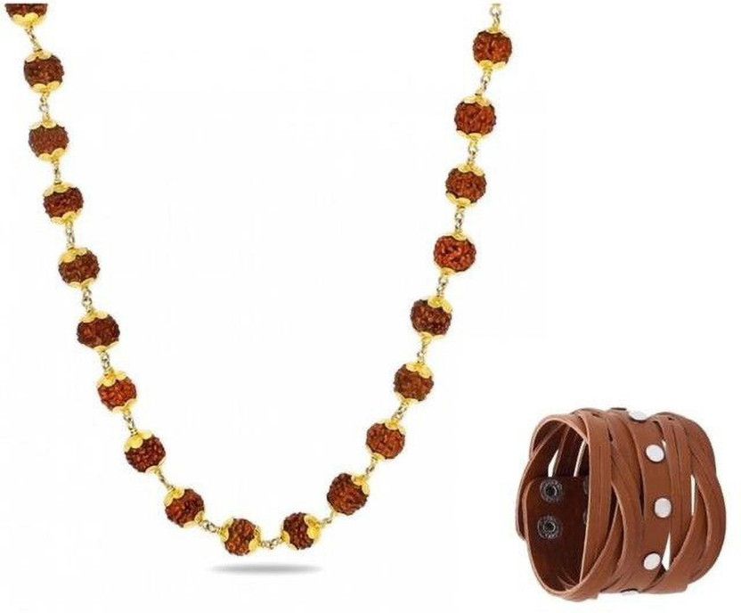 Stainless Steel, Leather Brown Jewel Set  (Pack of 1)