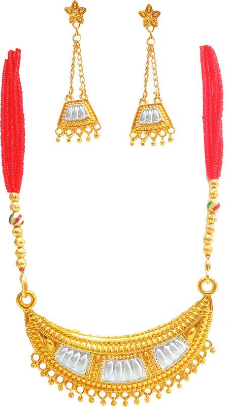 Copper Jewel Set  (Red, Gold, White)