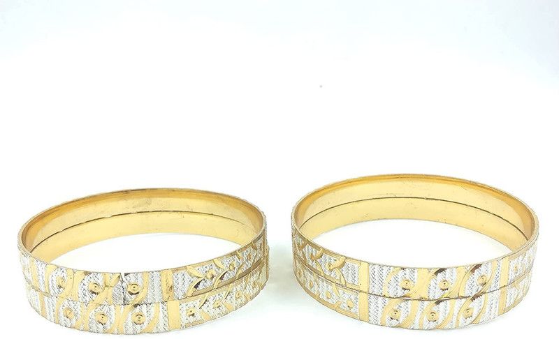 Metal Tanzanite Gold-plated Bangle Set  (Pack of 4)