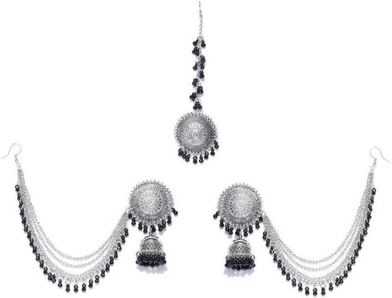 UC Fashion Jewellery earring Mangtika set Sterling Silver Chandbali Earring