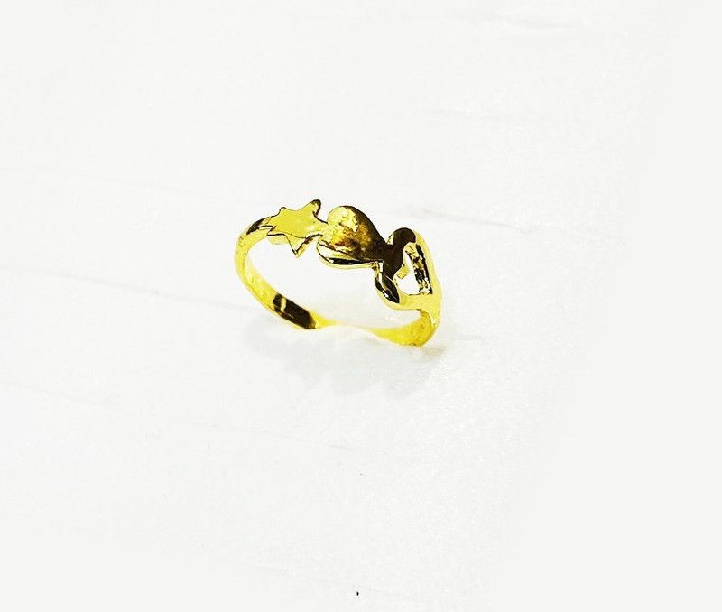 Gold Look Finely Detailed Beautiful Ring For Women & Girls Brass Gold Plated Ring