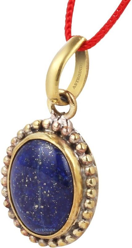 Lapis Lazuli Gemstone Pendant In Panchdhatu with Lab Report for Men and Women| Color Lapis Lazuli Stone Pendant
