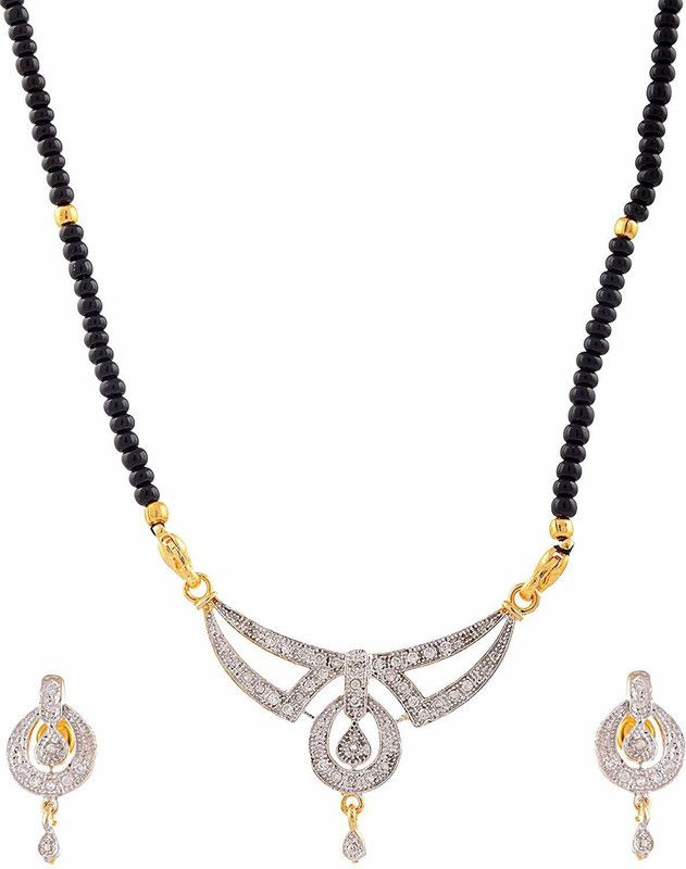 Alloy Gold-plated, Rhodium Black, Silver Jewel Set  (Pack of 1)