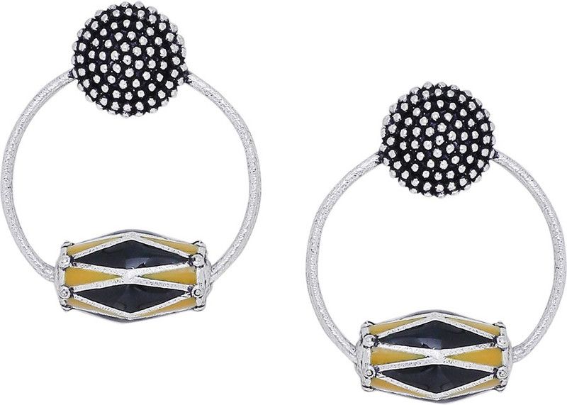 Taal Mridang Dholak Hoop Earrings Brass Drops & Danglers