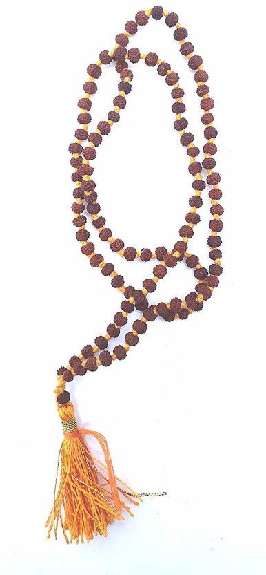 Rudraksha Mala 2-3 mm Small Beads 108+1 Wood Chain