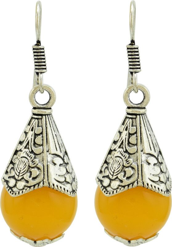 Oxidised German Silver Tibetian Stylish Fancy Party Wear Drop Earrings Alloy Drops & Danglers