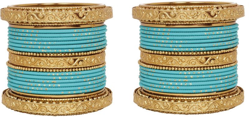 Brass, Alloy Gold-plated Bangle Set  (Pack of 38)