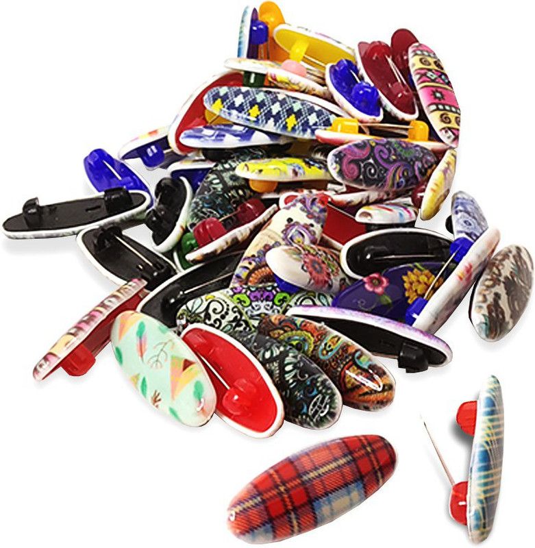 Stylewell Set of 12 Pcs Multi Pattern Safety Saree Hijab Pins Set Brooch  (Multicolor)