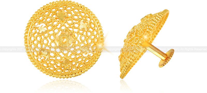Elegant Twinkling Beautiful Gold Plated Jumbo Stud Earring for Women and Girls Alloy Stud Earring