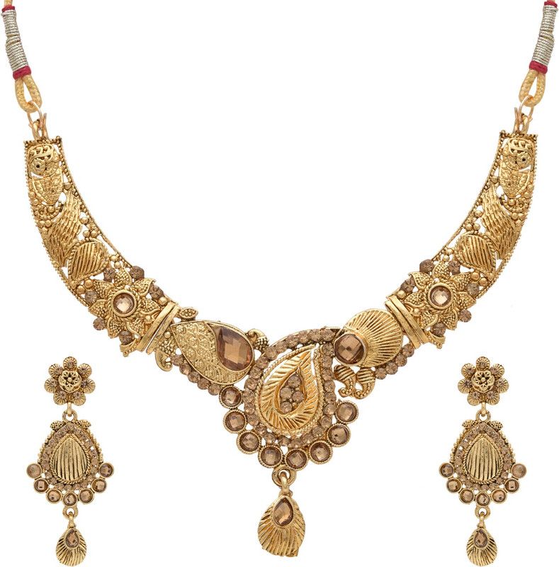 Alloy Gold-plated Gold, Copper Jewel Set  (Pack of 1)