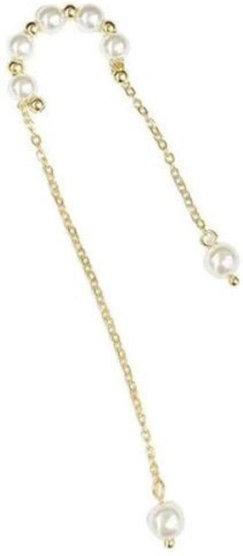 Beautiful Long Tassel Faux Pearl Ear Cuff Accessory Jewelry White Contemporary Alloy Cuff Earring