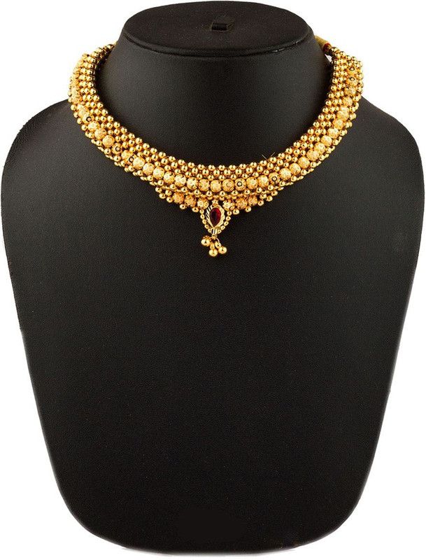 Broad Thushi Crystal Gold-plated Plated Alloy Necklace