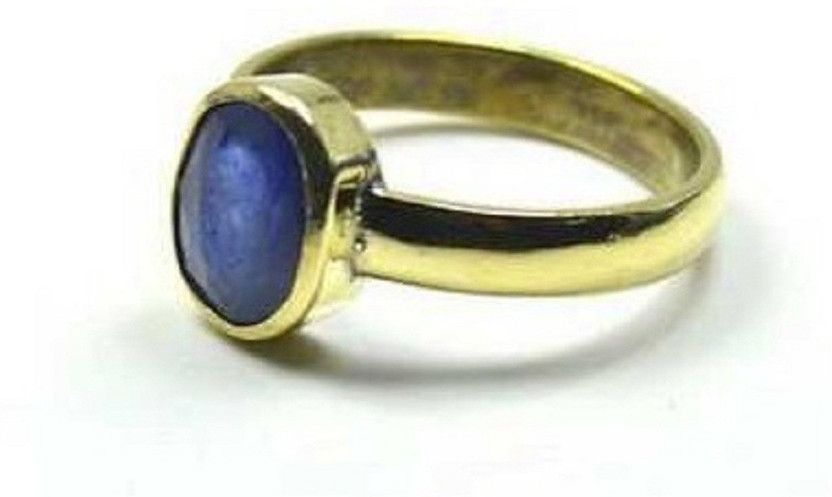 JaipurGemstone Certified Gemstone For All Copper Sapphire Gold Plated Ring