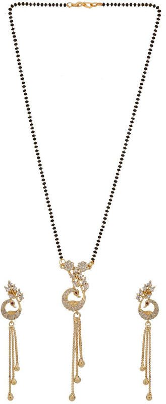Alloy Gold-plated White, Black, Red Jewel Set  (Pack of 1)