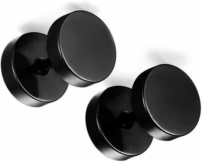 Black Dumble Medium Stainless Steel Stud Earring