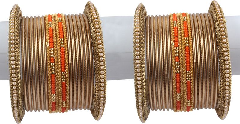 Alloy Pearl Gold-plated Bangle  (Pack of 32)