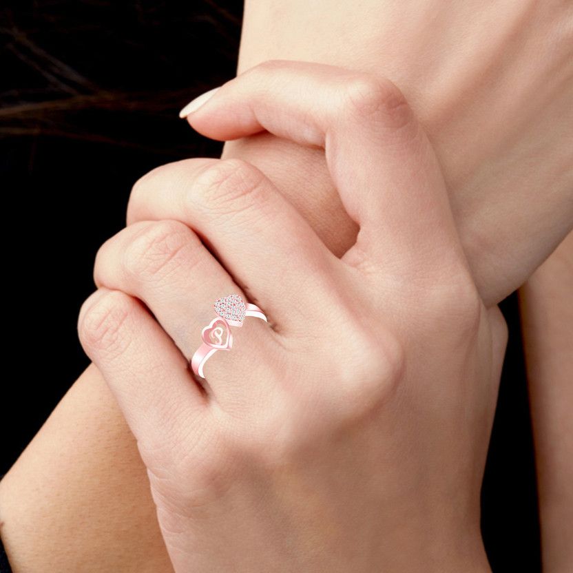 Rings for girls women girlfriend love P name letter valentine gifts heart ad cz Alloy, Copper, Brass, Crystal, Metal, Stone Cubic Zirconia, Diamond, Crystal, Zircon Platinum, Brass, Gold Plated Ring