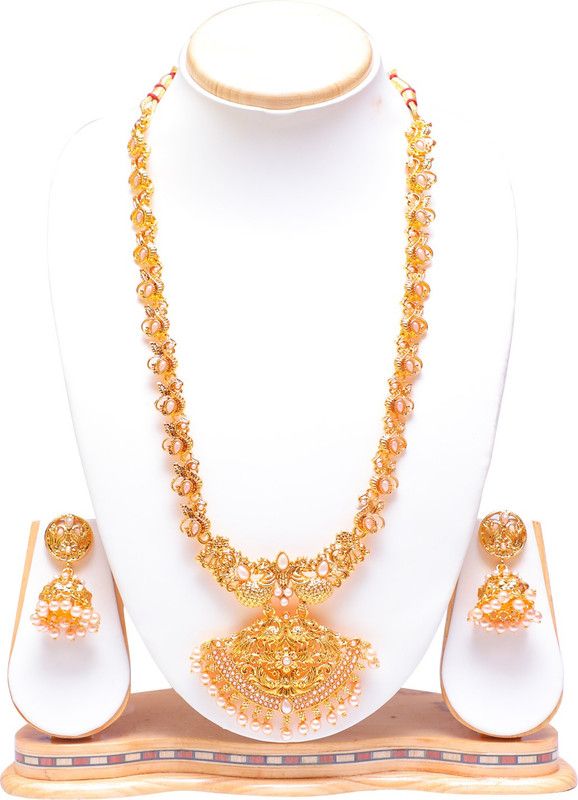Alloy, Brass, Copper Jewel Set  (Gold, White)