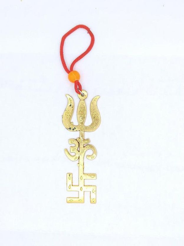 Vastu trishakti swastik om trishul Decorative Showpiece Alloy Pendant