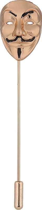 Tripin GOLDEN MASK LAPEL PIN BROOCH FOR MEN WOMEN IN A GIFT BOX Brooch  (Gold)