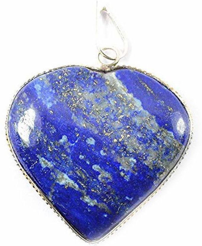 Natural Lapis Lazuli Heart Shaped Pendant Lapis Lazuli Crystal Pendant