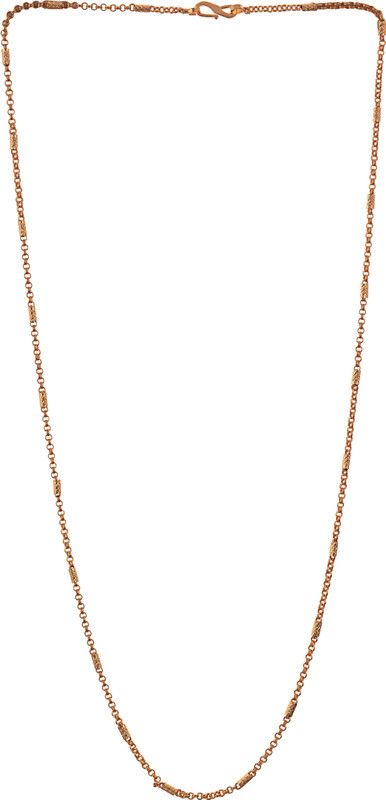 Tradtional Gold Mala Chain Necklace for Women Metal Chain