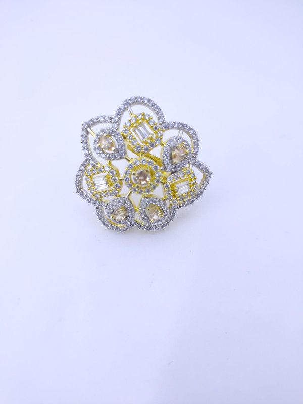 RING1 Alloy Zircon Gold Plated Ring