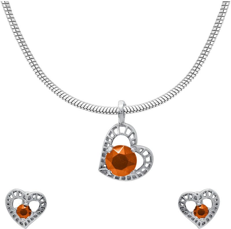 Alloy Rhodium Silver, Yellow Jewel Set  (Pack of 1)