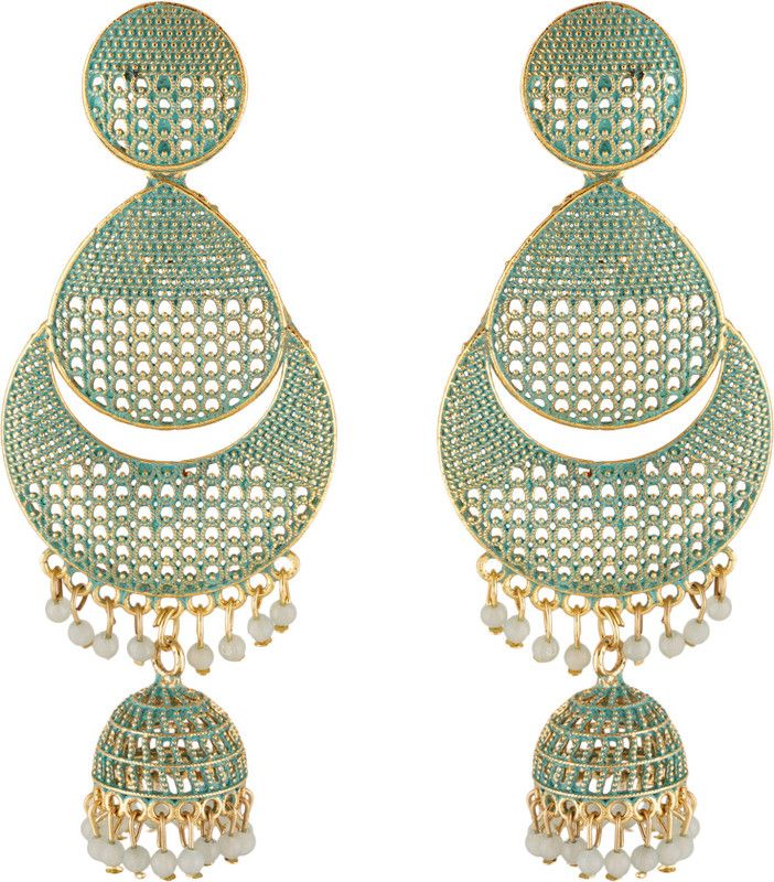 jhumki earing Beads Brass, Copper Stud Earring