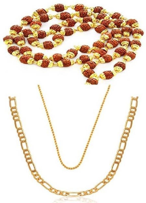 rudraksha mala , sachin and rashi chains Gold-plated Plated Metal Chain
