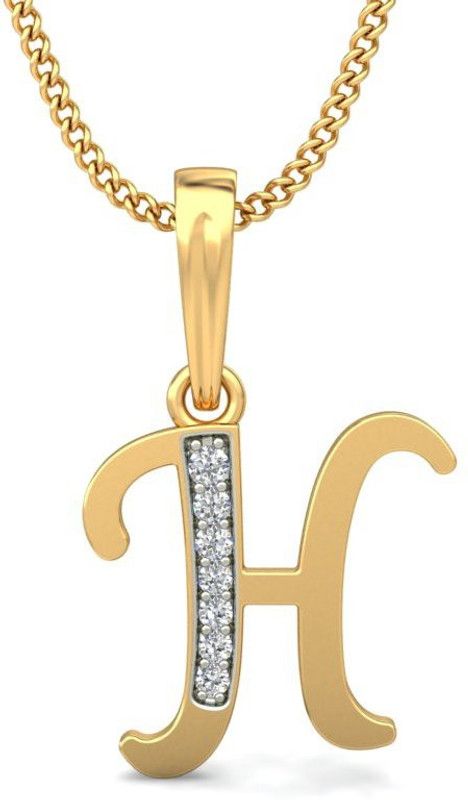 H Alphabet Gold-plated Copper Pendant