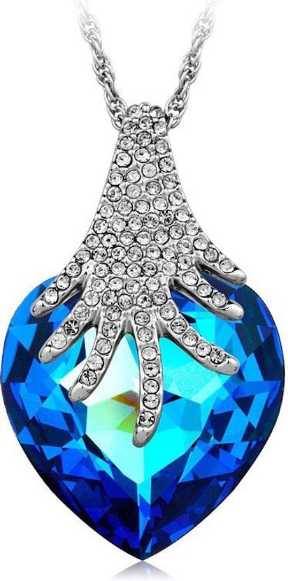 Blue Silver Metal Pendant