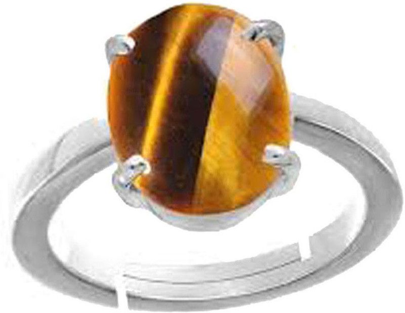 Tiger Eye 8.25 Ratti or 7.50 Ct Gemstone Men bis Hallmark 925 Sterling Silver Ring