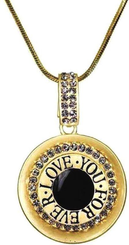 Crystal Studded Pendant Necklace Alloy Necklace